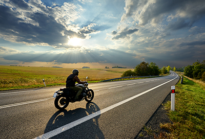 motorcycle on open road