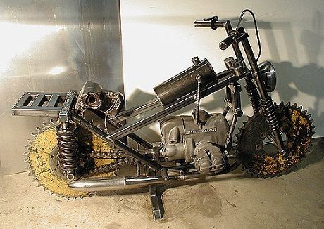 Recycled Motorcycle & Train Parts