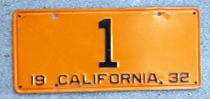 california license plate