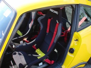Recaro fixed back seat in a Porsche 911