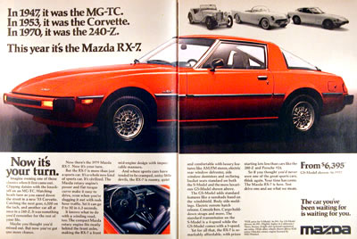 1979 MazdaRX7 ad