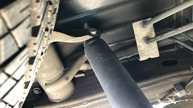 top bolt on a Chevy Silverado rear shock