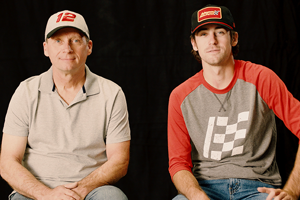 Ryan Blaney with his father