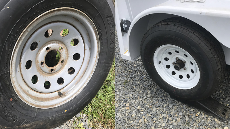 before and after wheel comparison