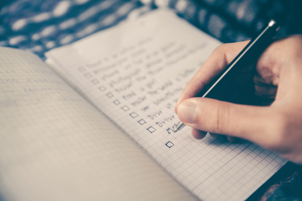 writing a checklist