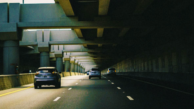 cars on highway