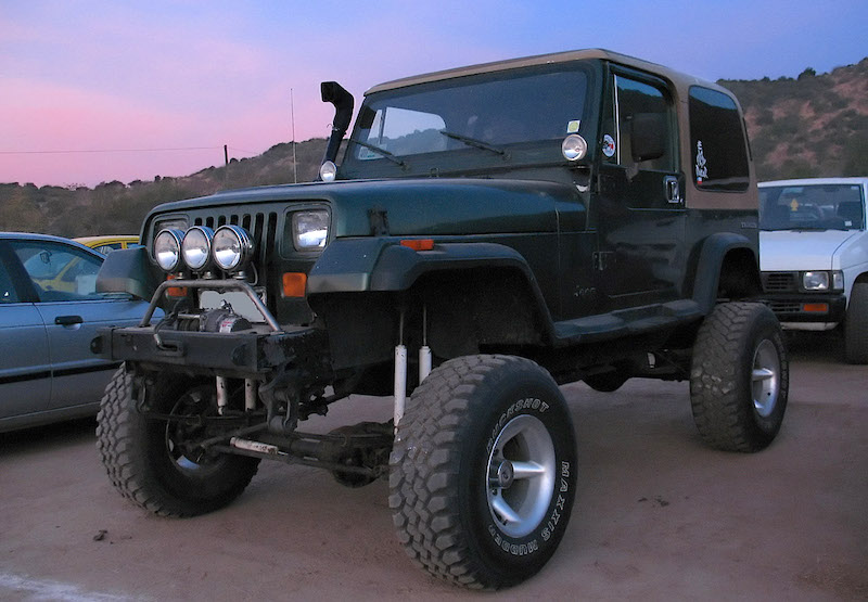 Jeep Wrangler at sunset