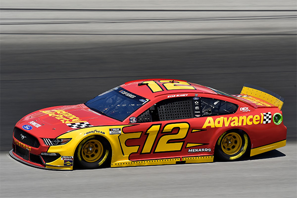 Ryan Blaney in Number 12 Advance Auto Parts Mustang