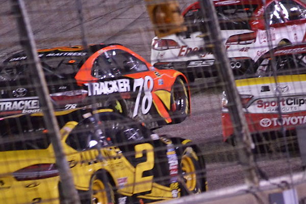 close up of a NASCAR race