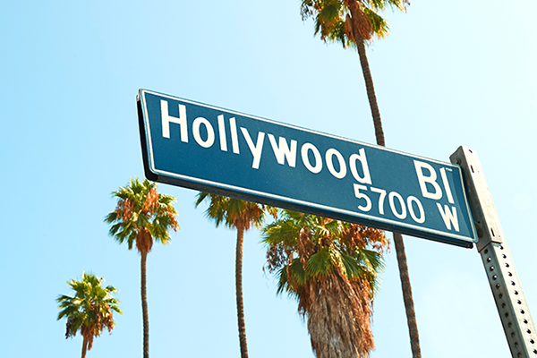 Hollywood Boulevard road sign