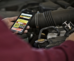 using a mobile device to shop online at Advance Auto Parts