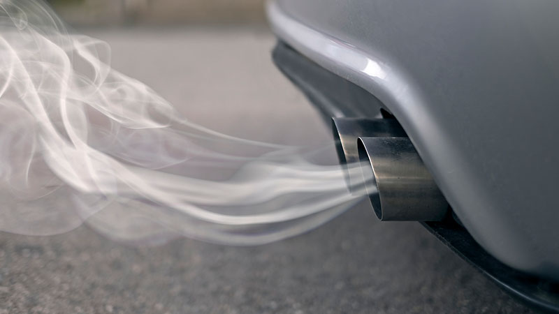 smoky exhaust pipes