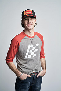 Ryan Blaney in an Advance Auto Parts baseball tee and hat