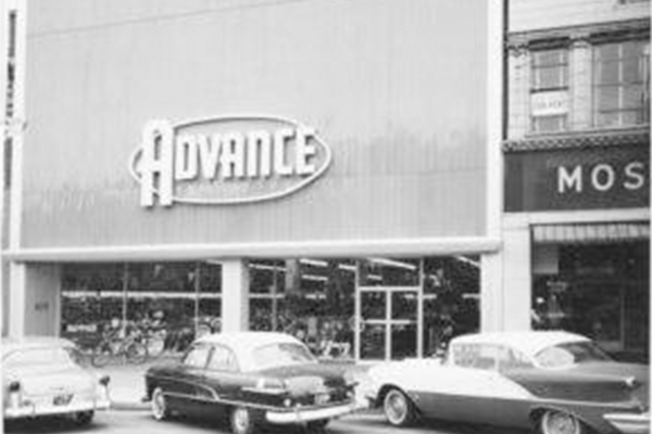 vintage advance store exterior