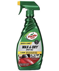 a bottle of Turtle Wax 1-Step Wax & Dry