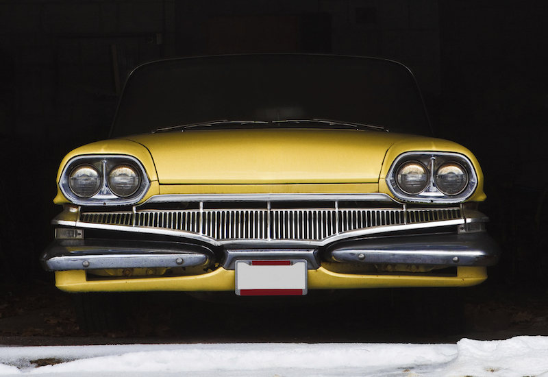 Classic Car in Garage