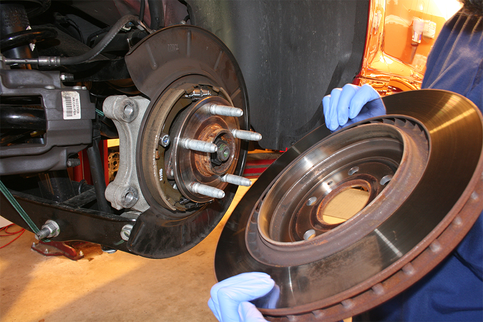 rotor removed from vehicle